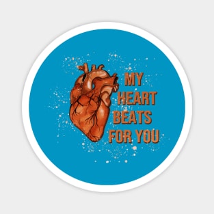 my heart beats for you valentines day idea gift Magnet